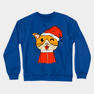 Cat Christmas Funny Crewneck Sweatshirt